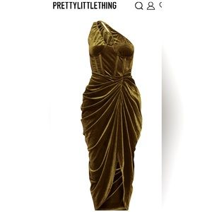 PLT Olive Corset Velvet Dress SZ 3X 12/14